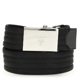 Black Polyester Thin Belt