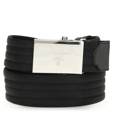Black Polyester Thin Belt