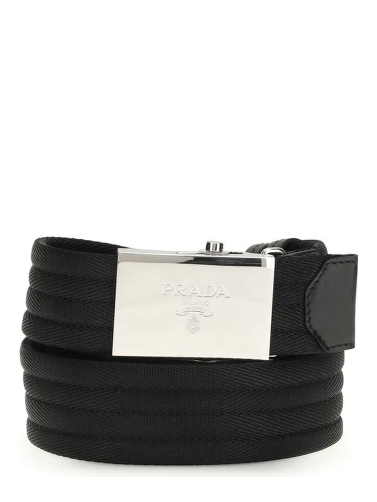Black Polyester Thin Belt