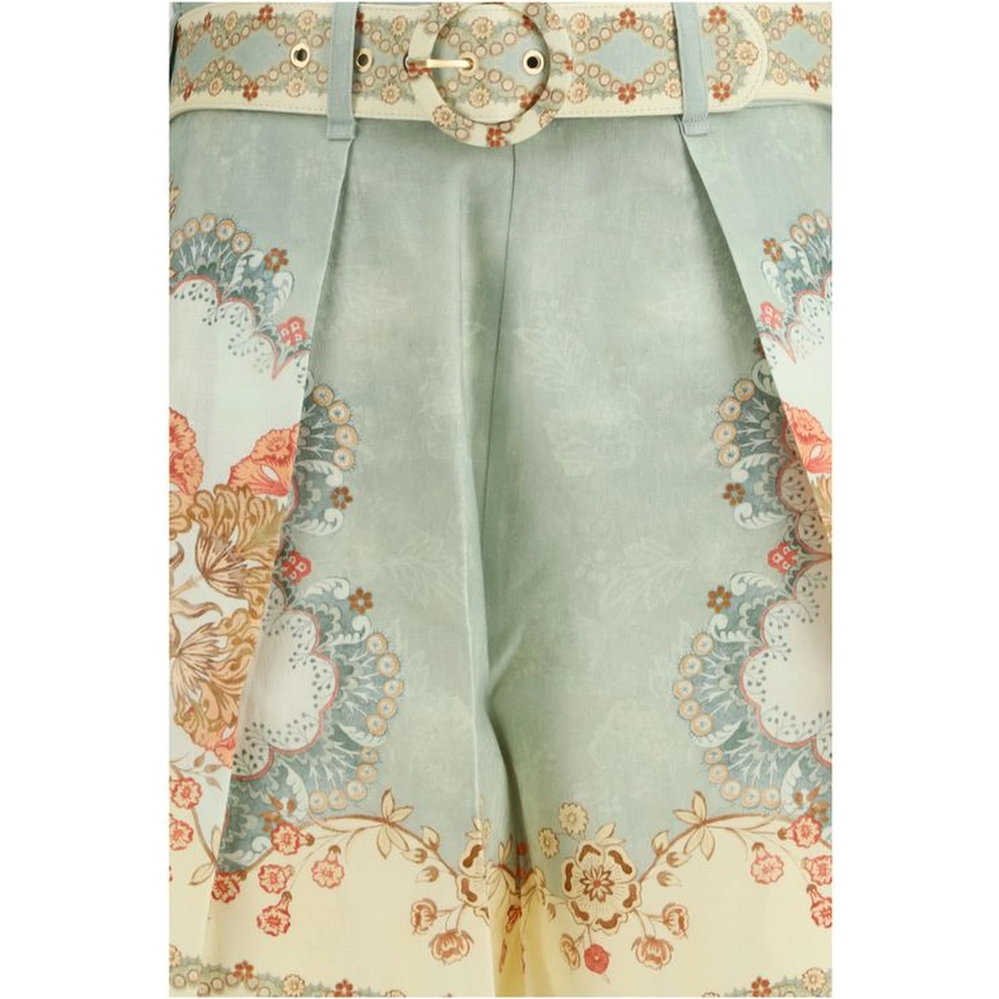 Multicolor Linen Bermuda Shorts