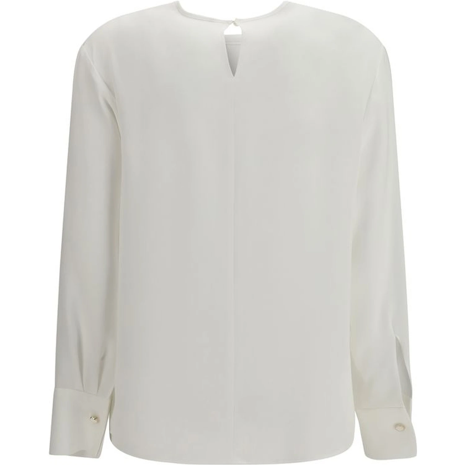 White Triacetate Blouse