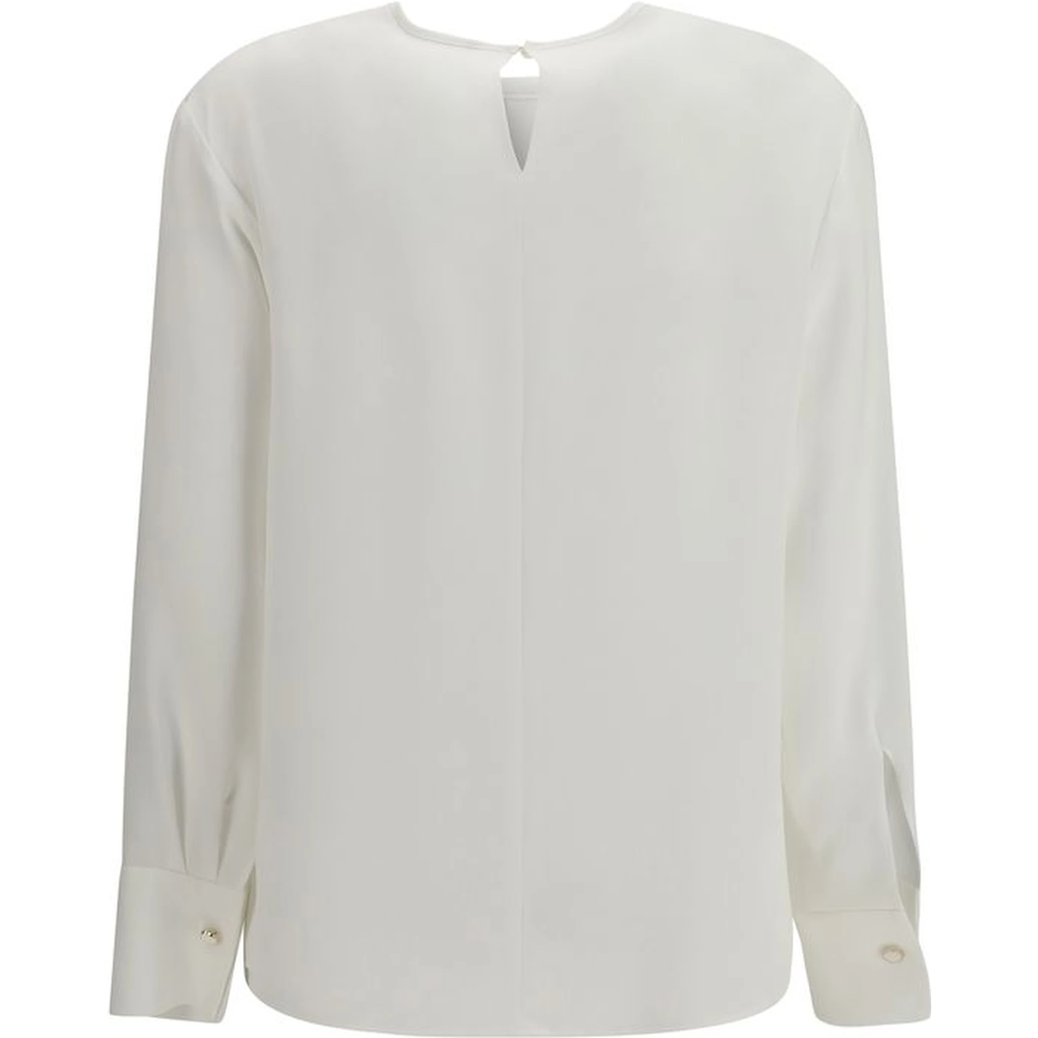 بلوزة بيضاء من ثلاثي الأسيتات