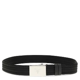 Black Polyester Thin Belt