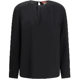 Black Triacetate Blouse