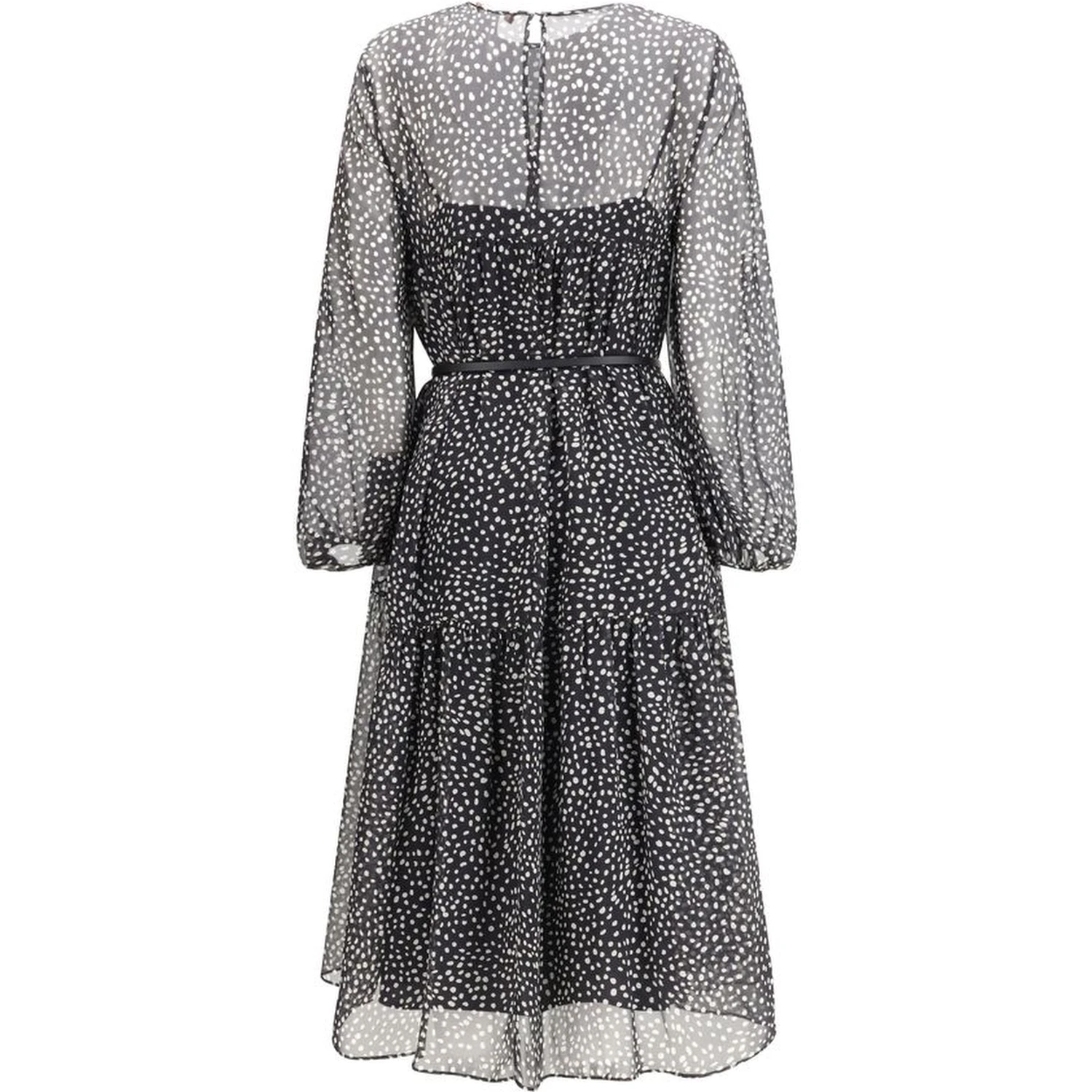 Black Silk Casual Dress