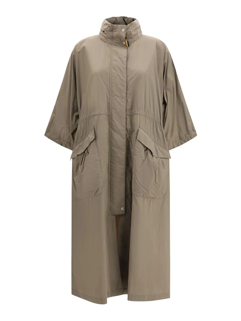 Bicolor Polyamide Trench Coat