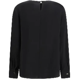 Black Triacetate Blouse