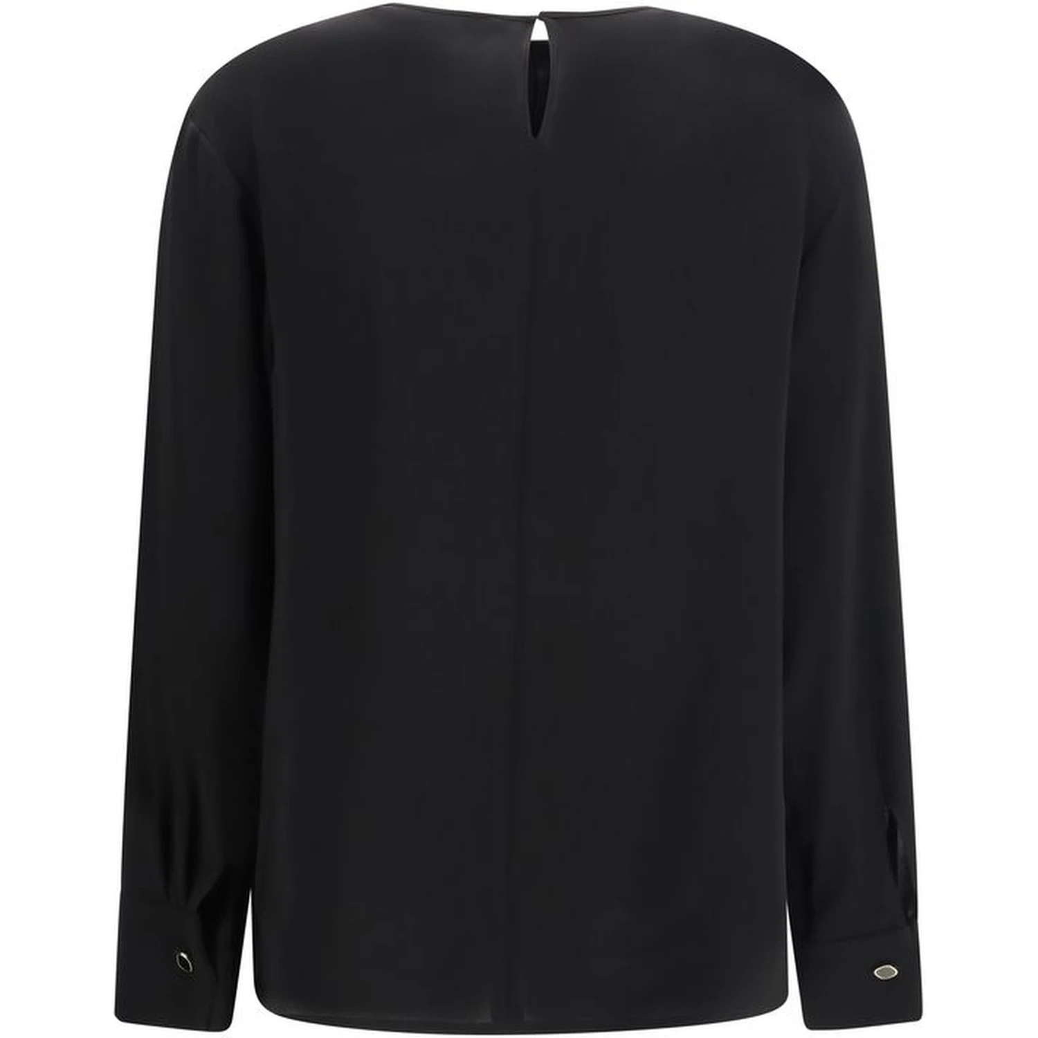 Black Triacetate Blouse