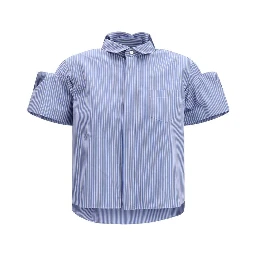 Blue Polyester Shortsleeve Shirt