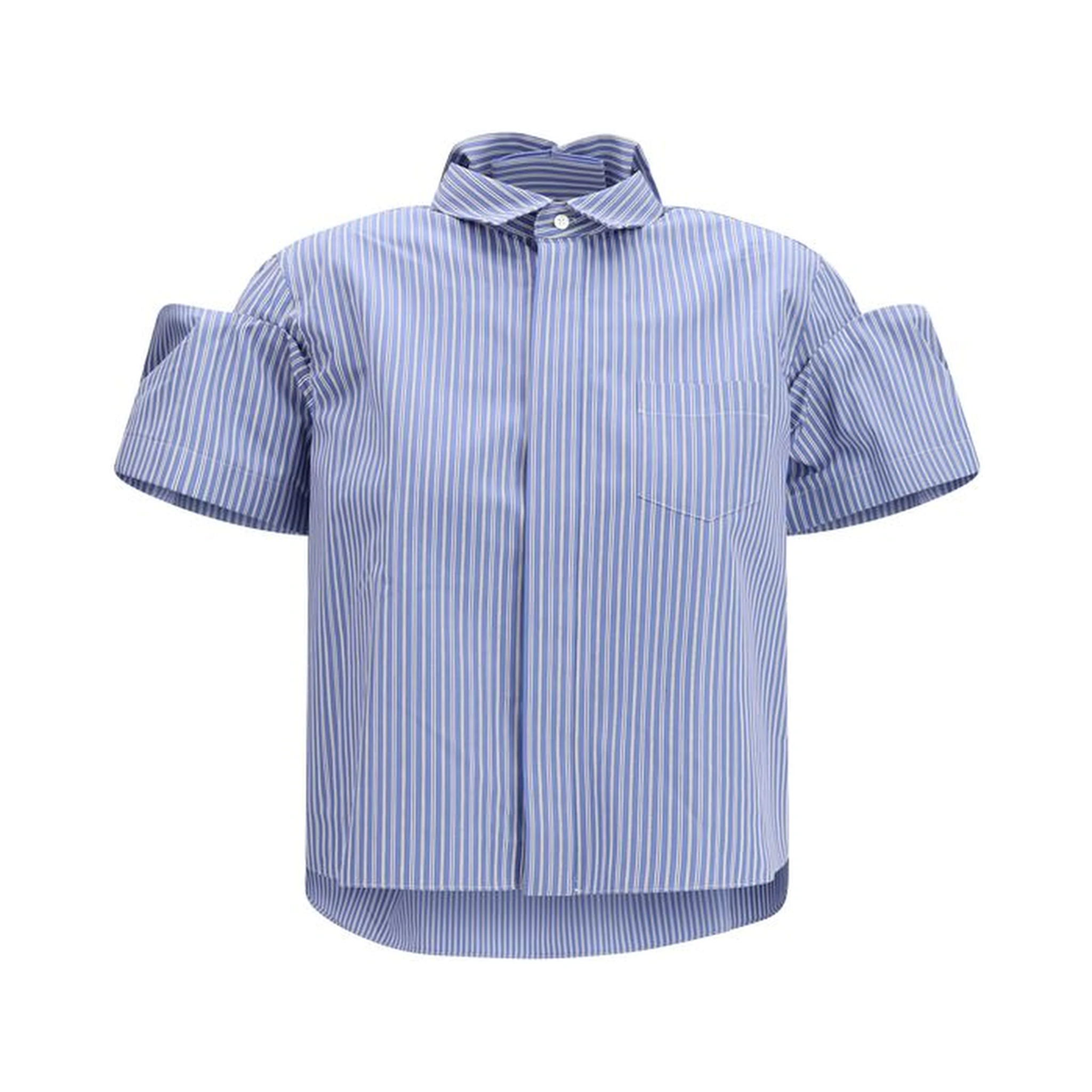 Blue Polyester Shortsleeve Shirt