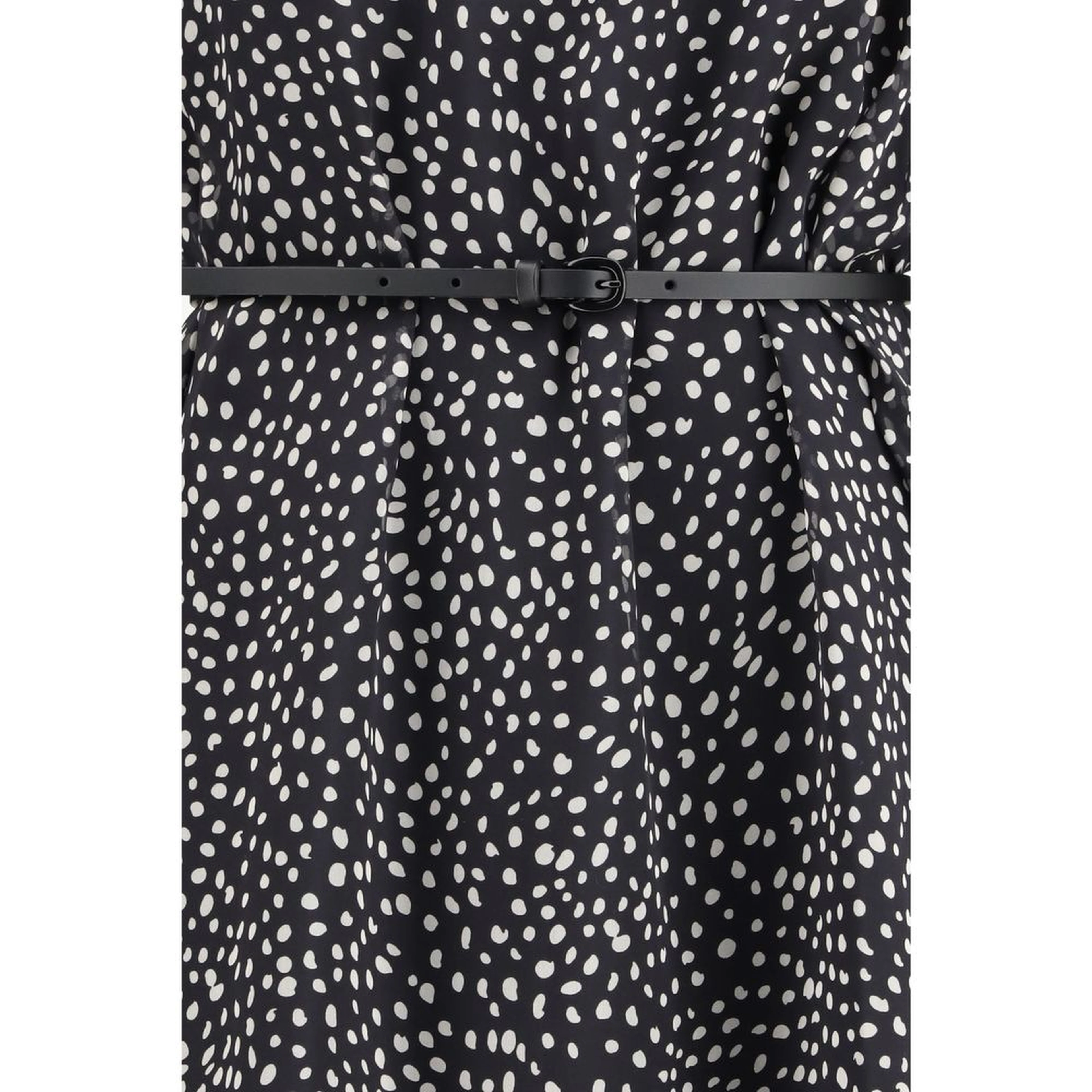 Black Silk Casual Dress