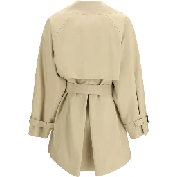 معطف ترنش قطني بيج