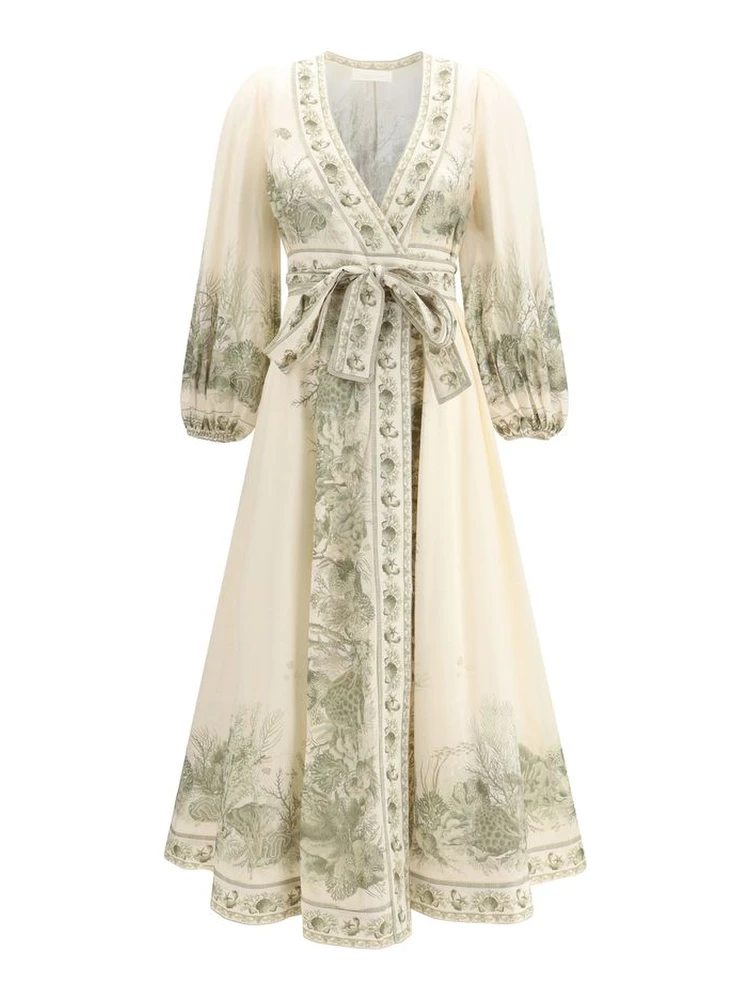 Multicolor Cotton Long Dress