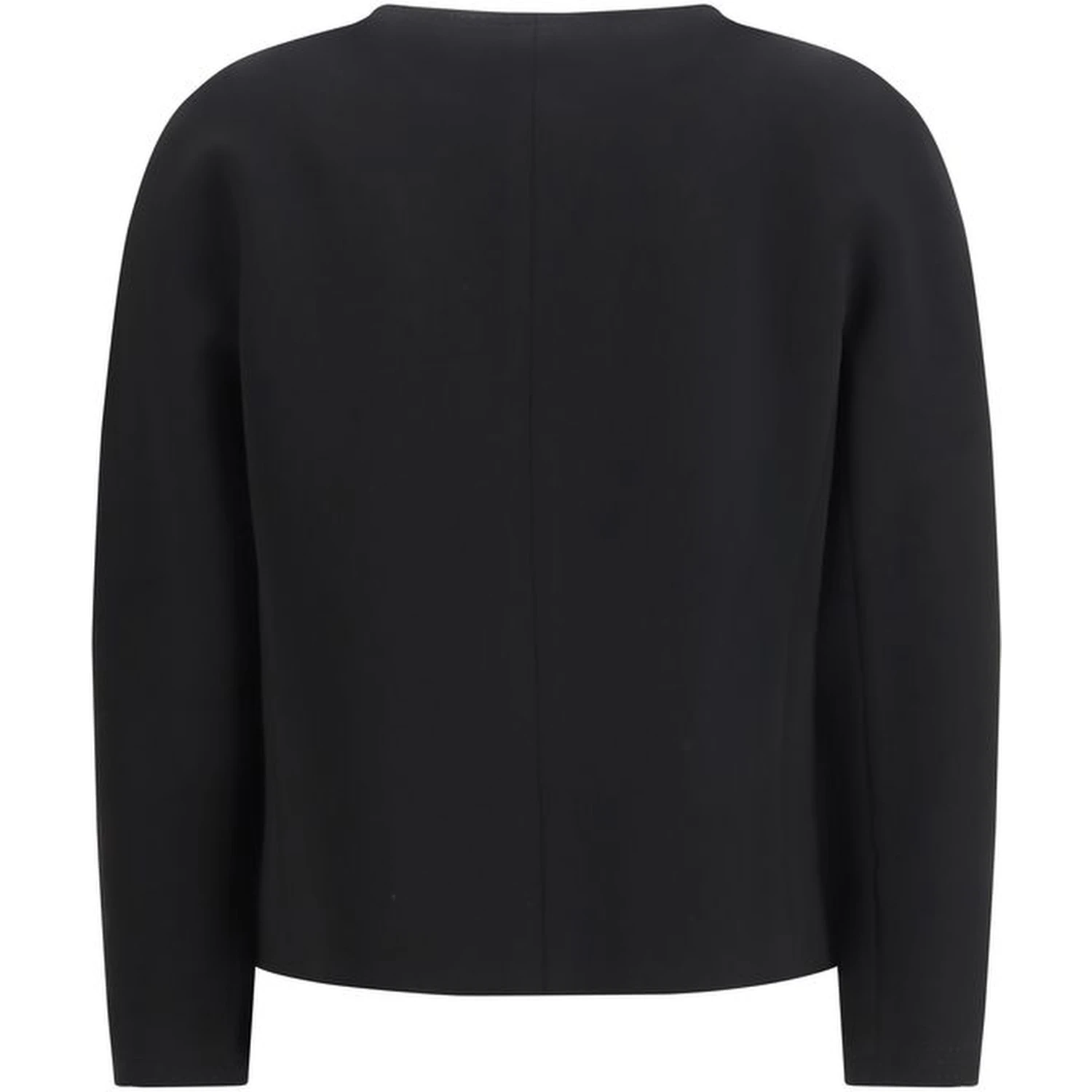 Black Triacetate Full-Length Jacket
