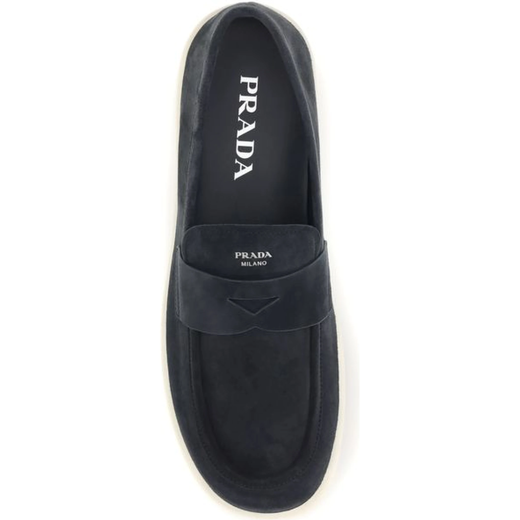 Blue Calf Leather Bos Taurus Slip-On Loafers