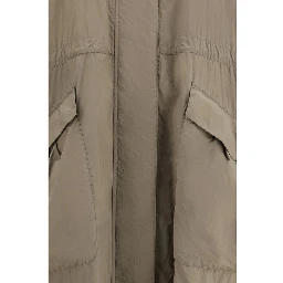 Bicolor Polyamide Trench Coat