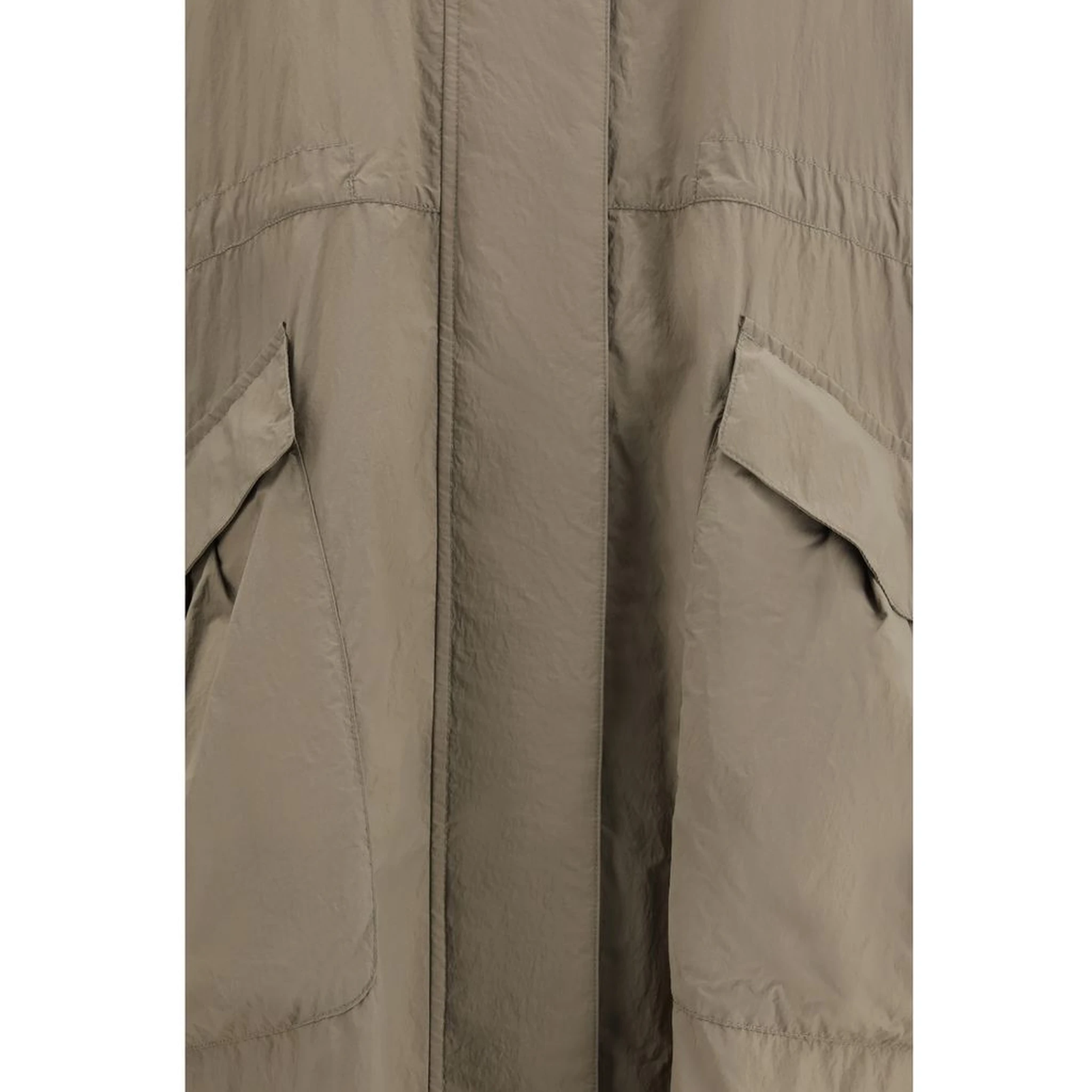 Bicolor Polyamide Trench Coat