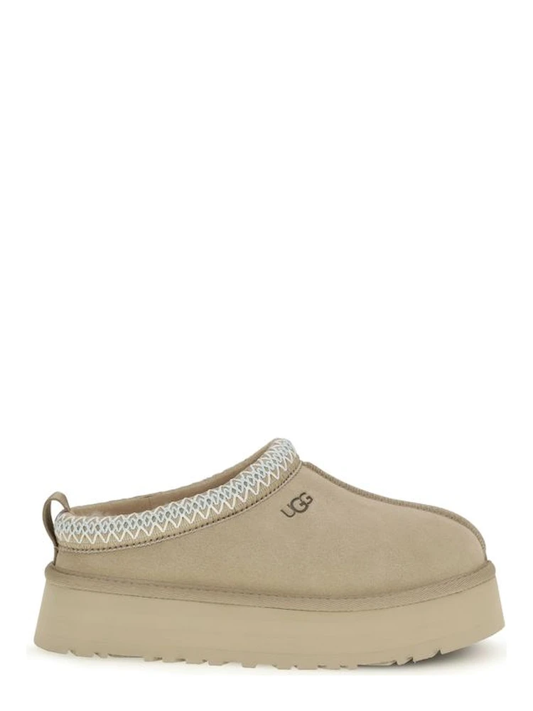 Beige Calf Leather Bos Taurus Mules
