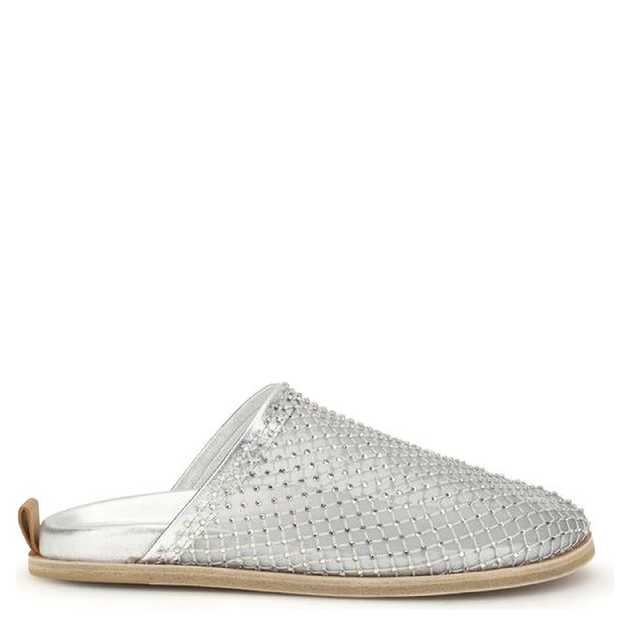 Silver Calf Leather Bos Taurus Mules