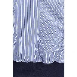 Blue Polyester Pattern Shirt