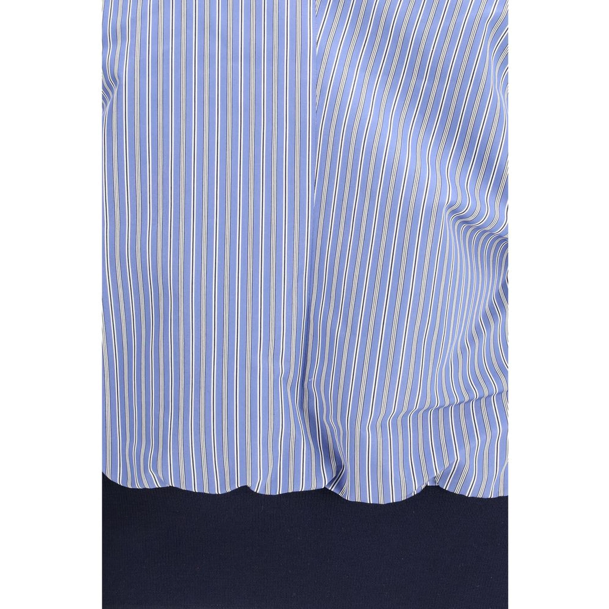 Blue Polyester Pattern Shirt