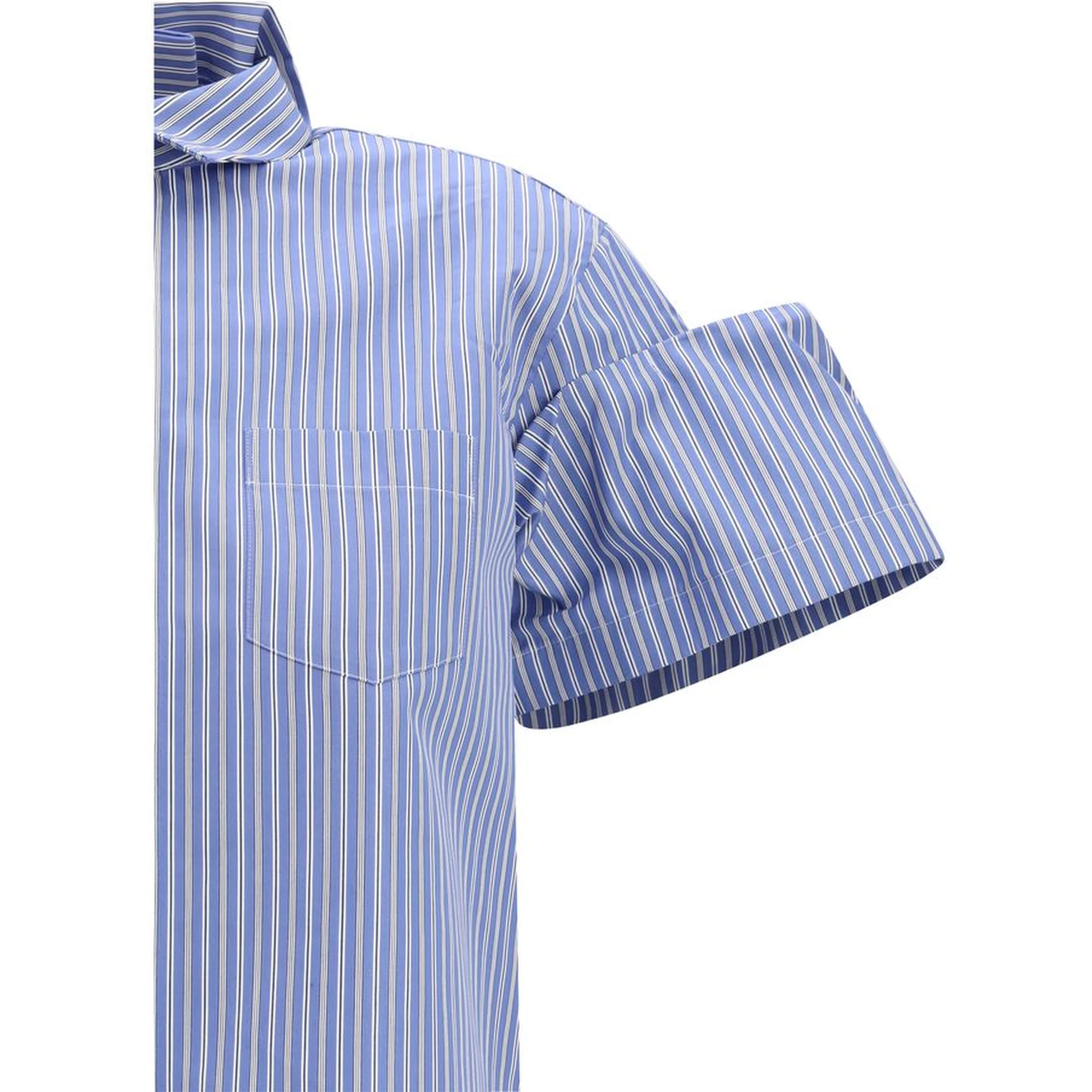 Blue Polyester Shortsleeve Shirt