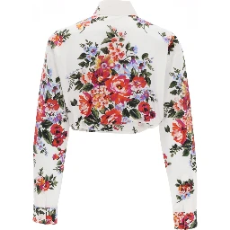 FLORAL PRINT CROP SHIRT