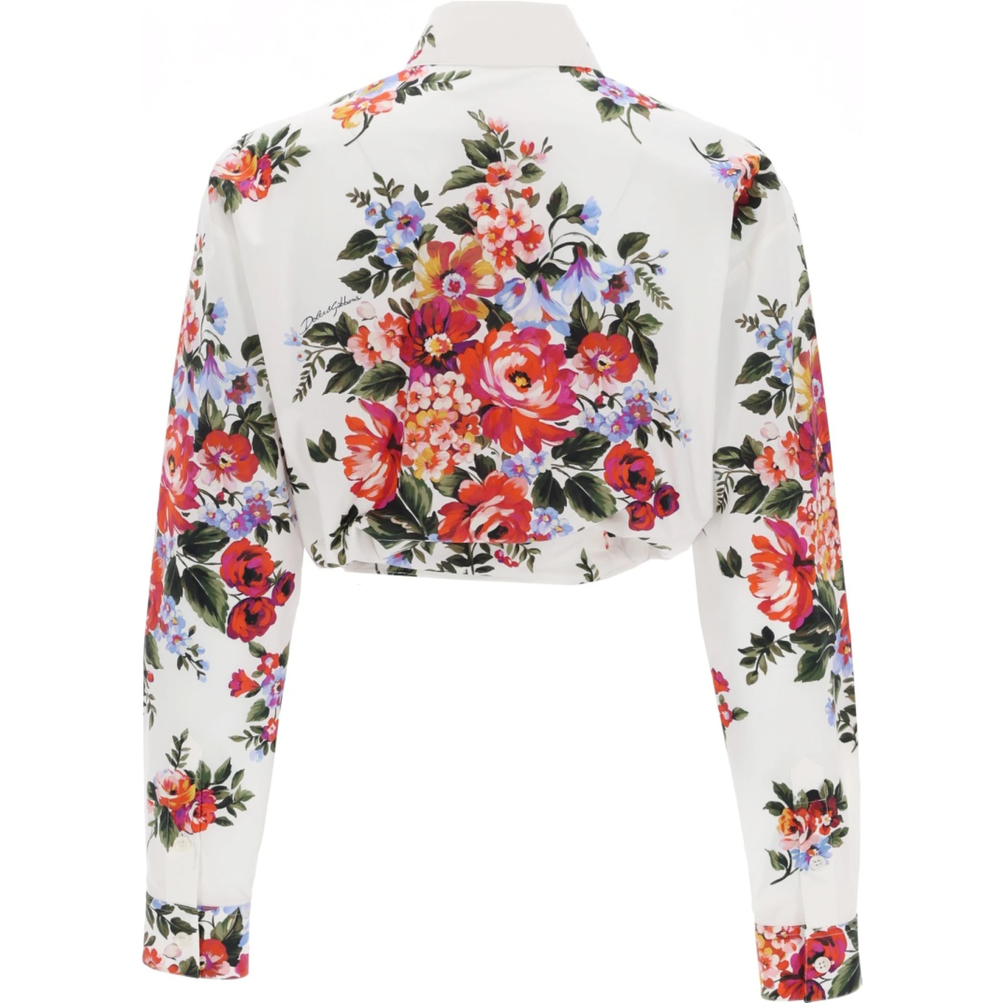 FLORAL PRINT CROP SHIRT