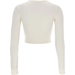 بلوزة قصيرة مزينة بشعار