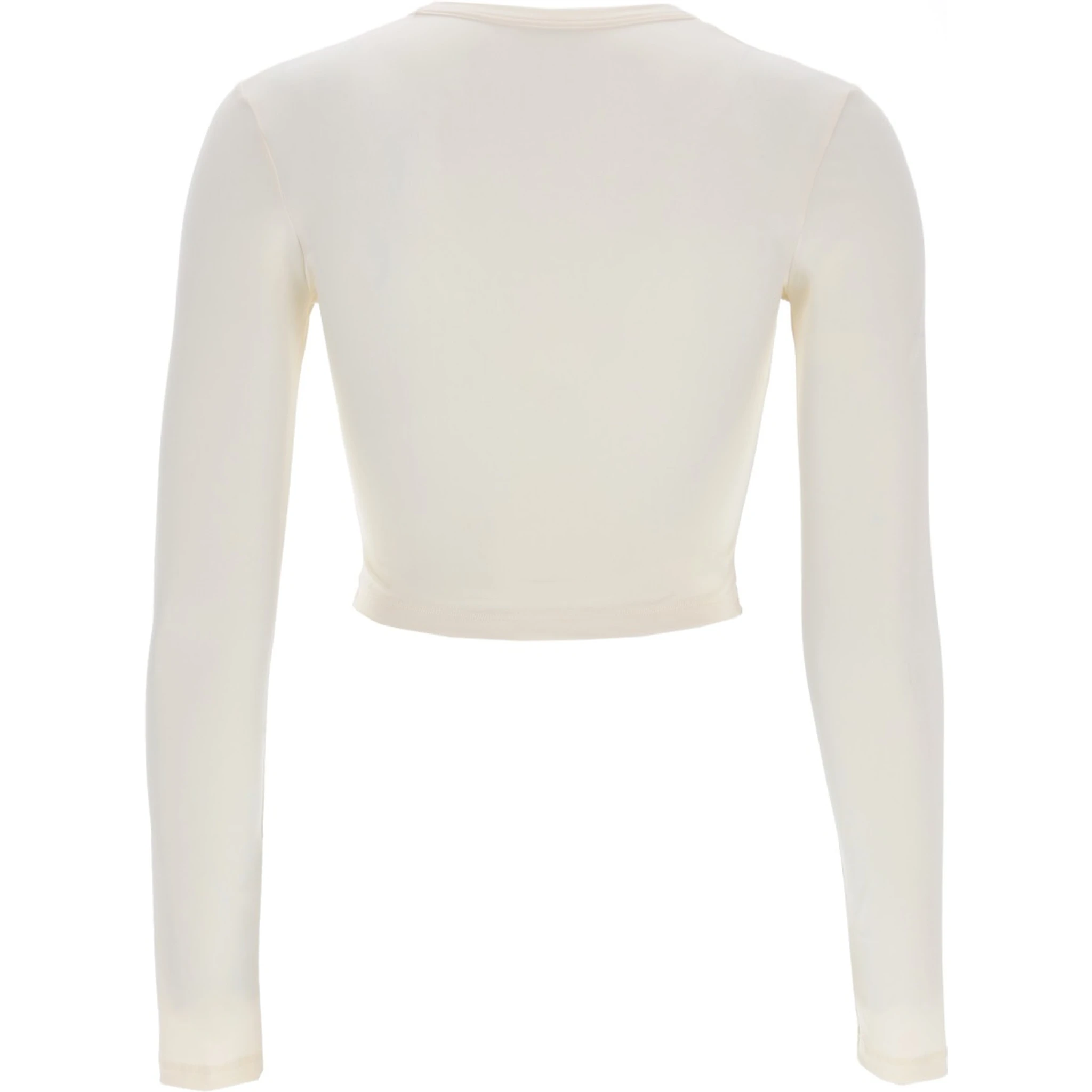 بلوزة قصيرة مزينة بشعار