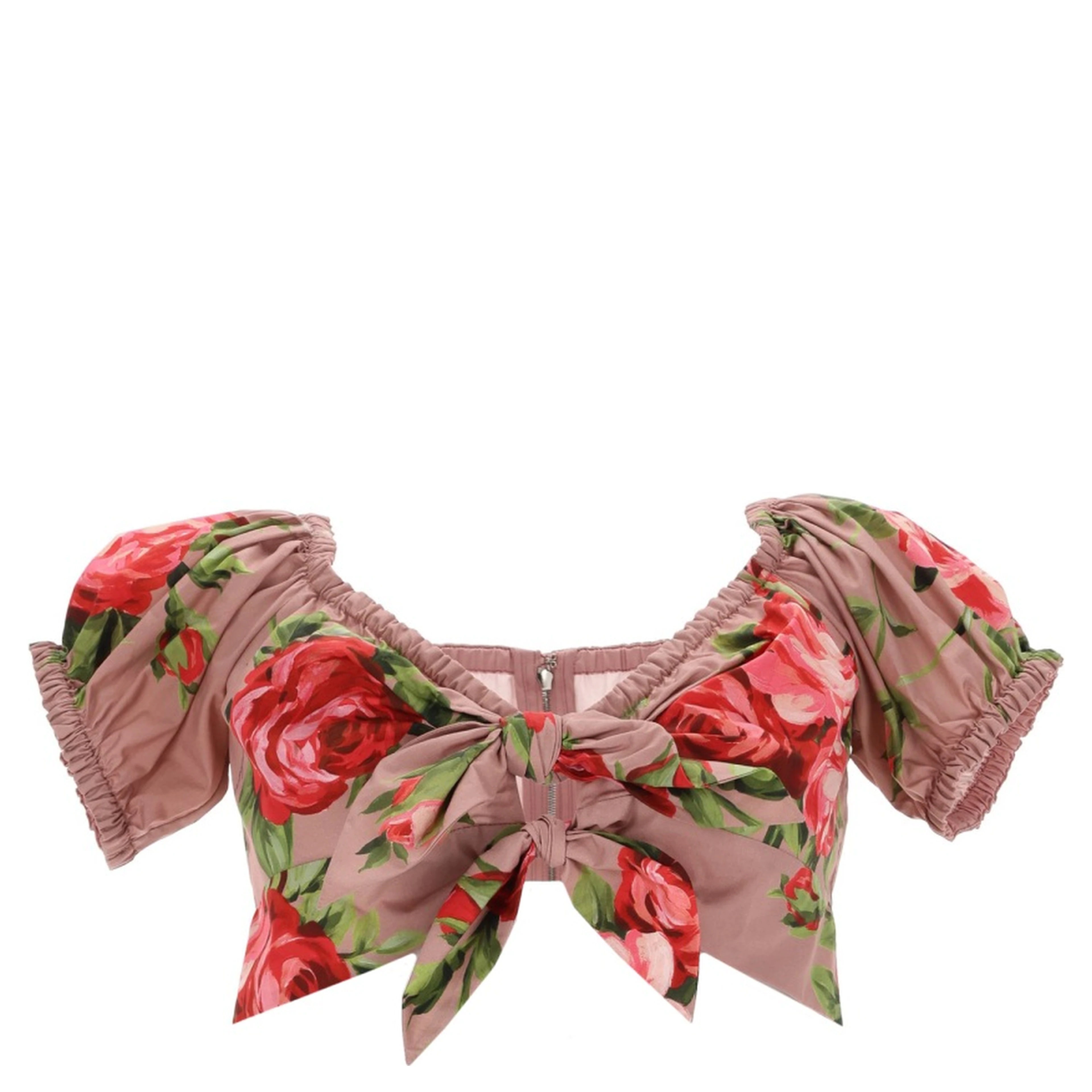 "BOUQUET ROSE" PRINT TOP