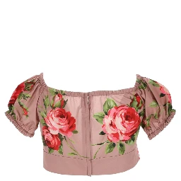 "BOUQUET ROSE" PRINT TOP