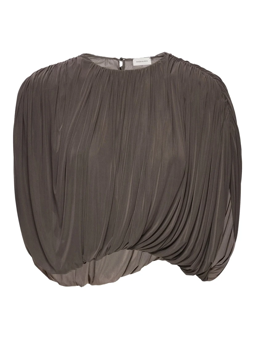 DRAPED CUPRO TOP