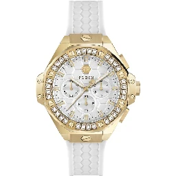 White Synthetic Dress Watch