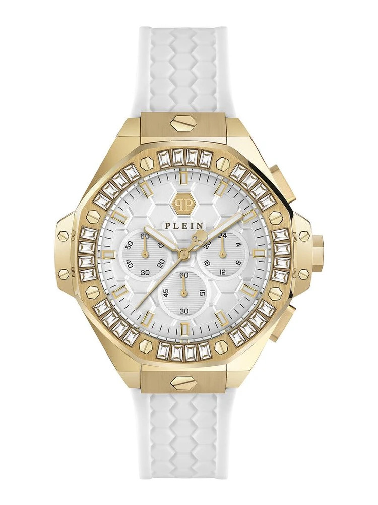 White Synthetic Dress Watch
