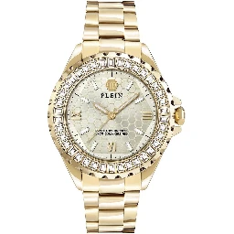 ساعة يد رسمية من الفولاذ المقاوم للصدأ الذهبي