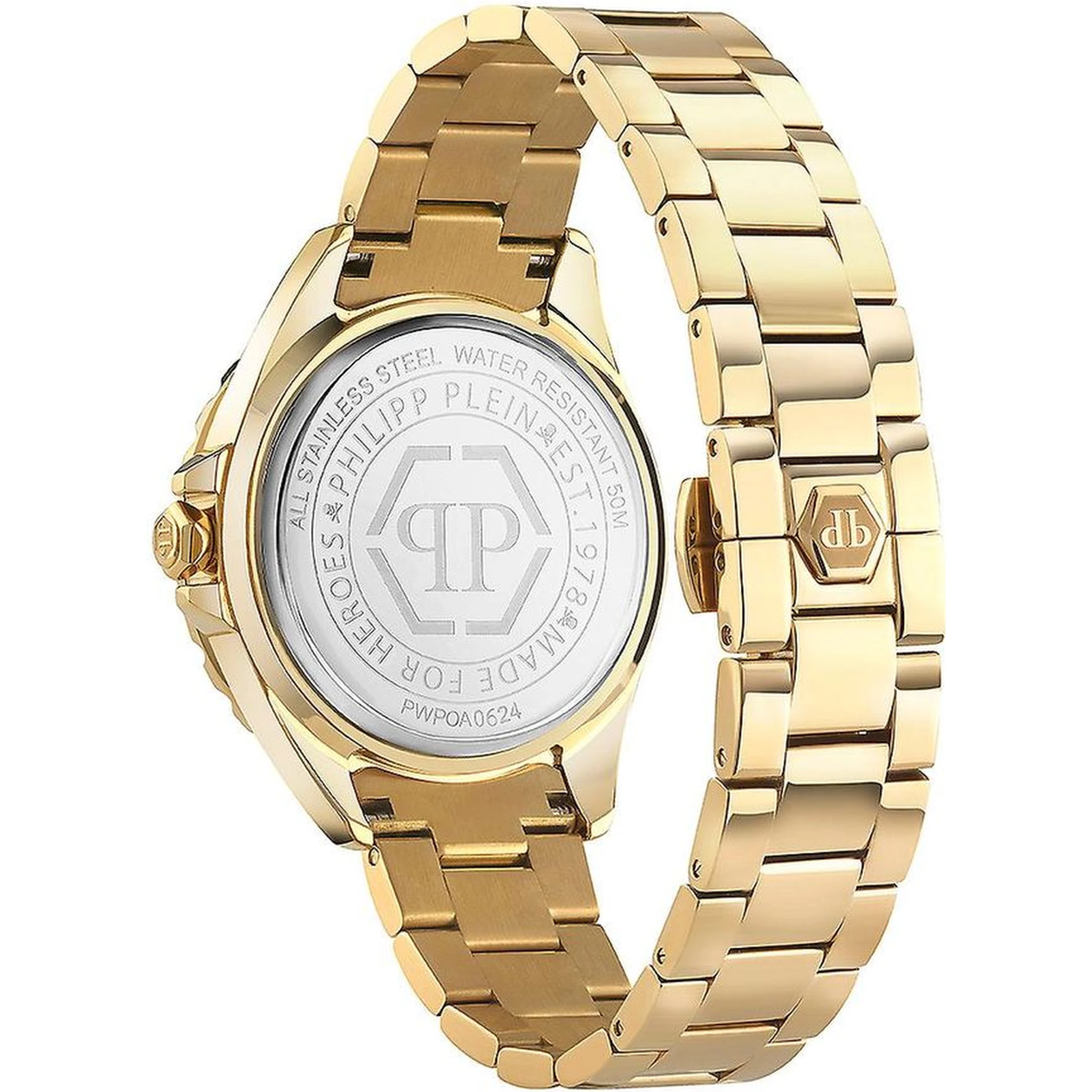 ساعة يد رسمية من الفولاذ المقاوم للصدأ الذهبي