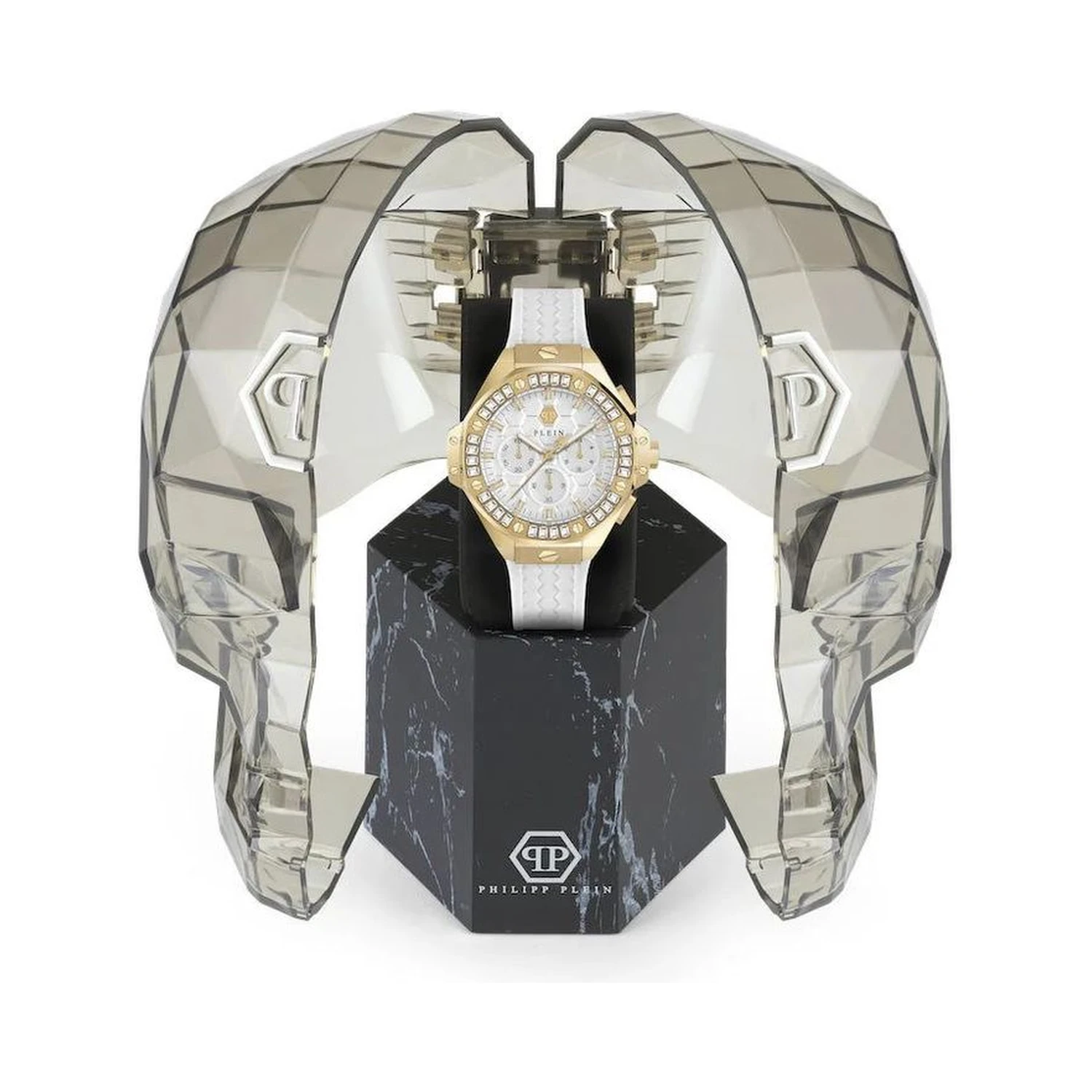 White Synthetic Dress Watch