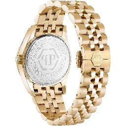 ساعة يد رسمية من الفولاذ المقاوم للصدأ الذهبي