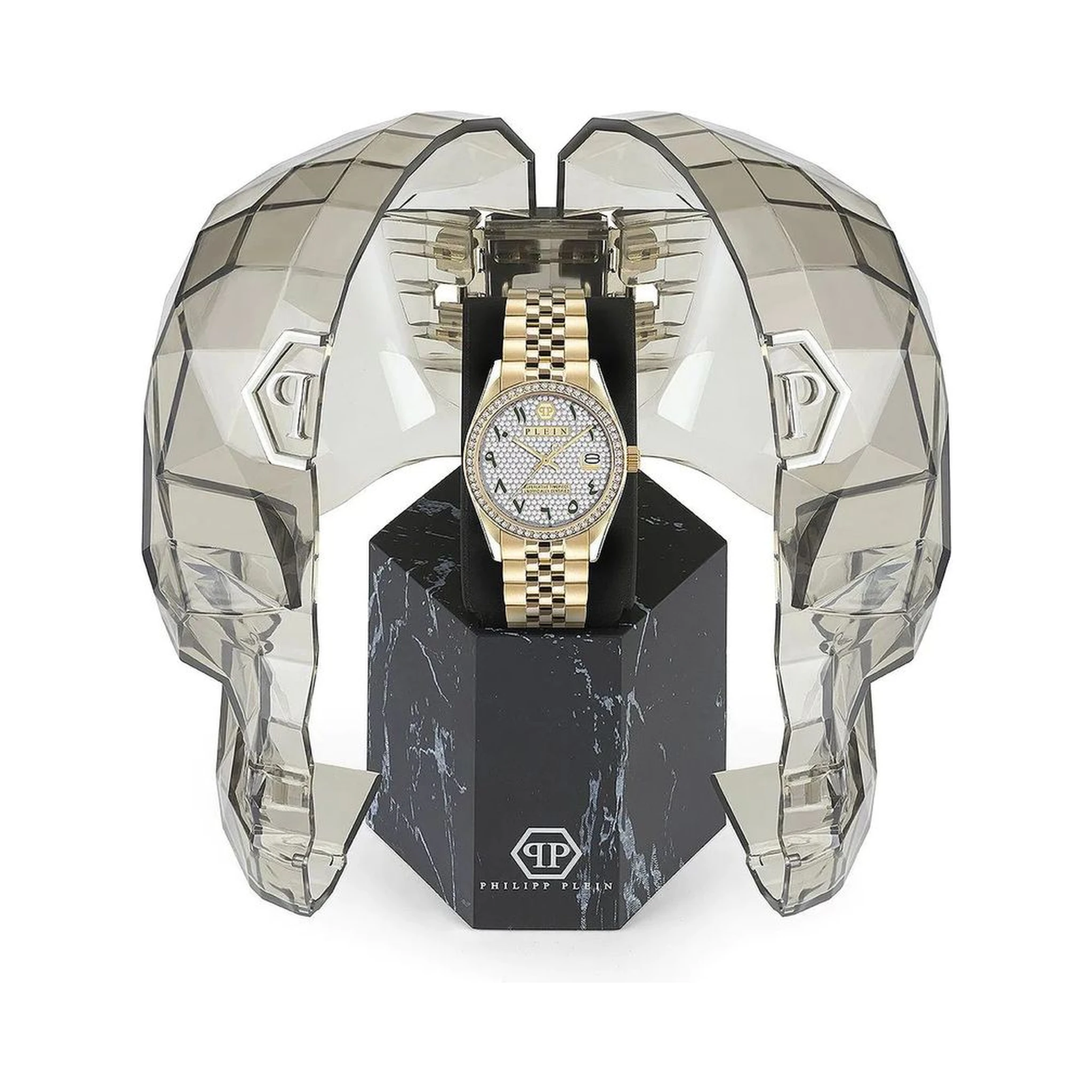 ساعة يد رسمية من الفولاذ المقاوم للصدأ الذهبي