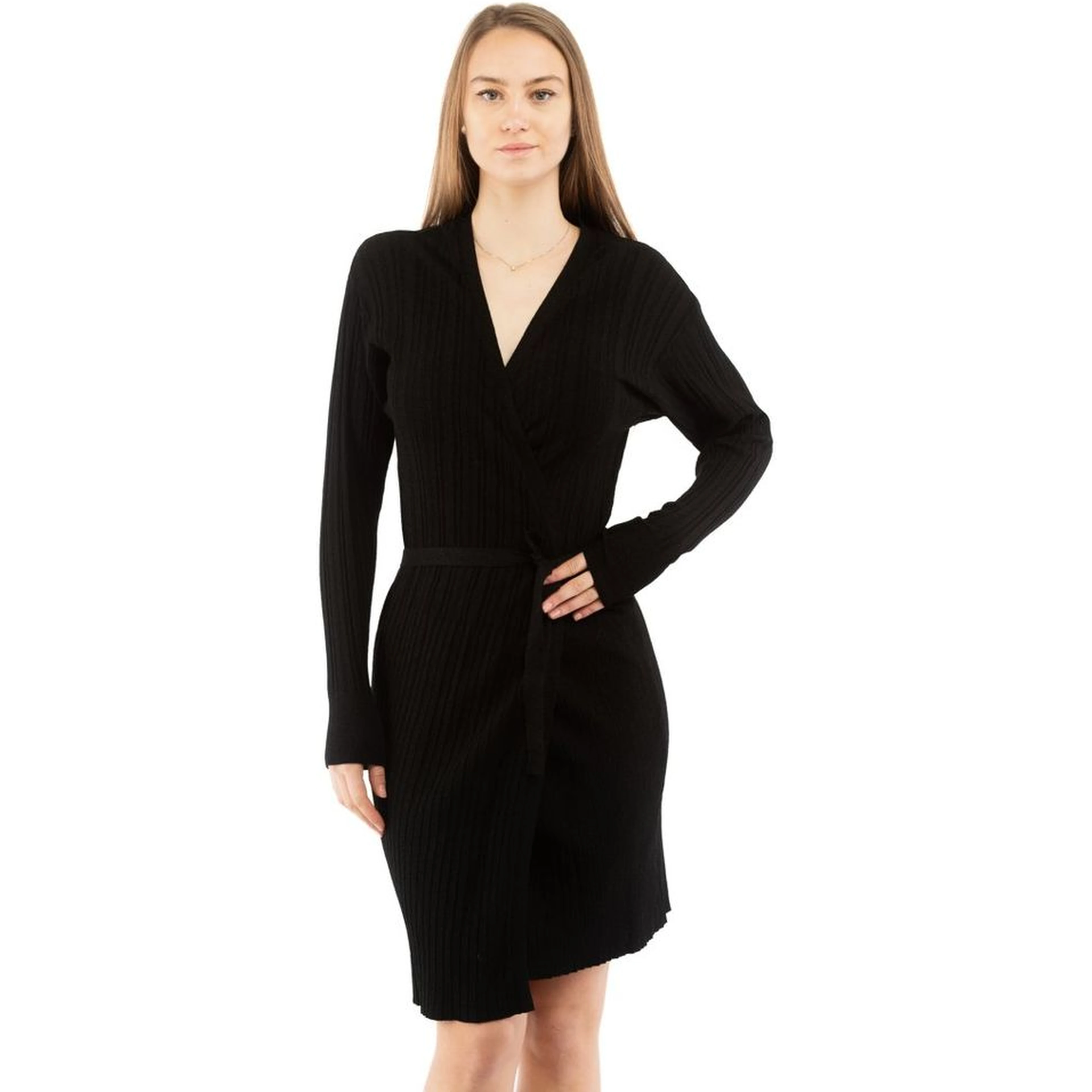 Black Viscose Casual Dress