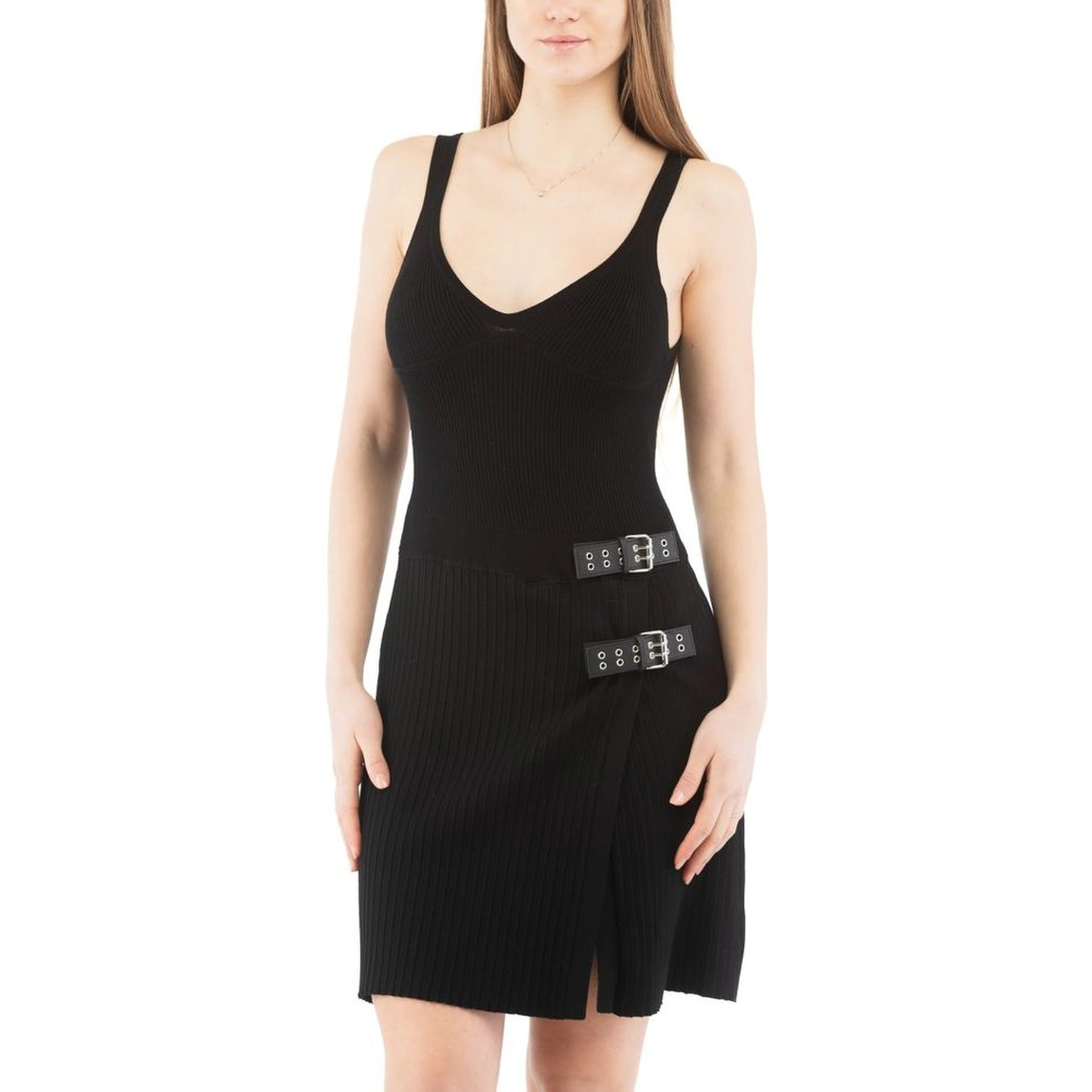 Black Viscose Casual Dress