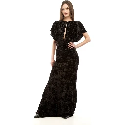 Black Polyester Casual Dress