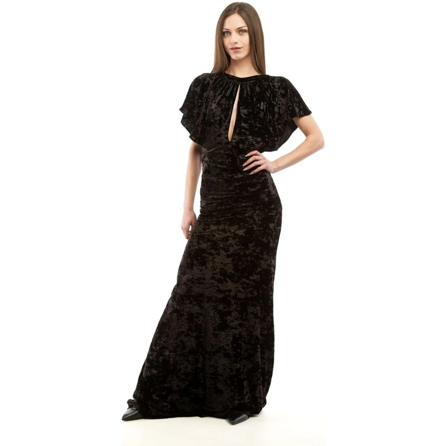 Black Polyester Casual Dress