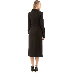 Black Polyester Casual Dress