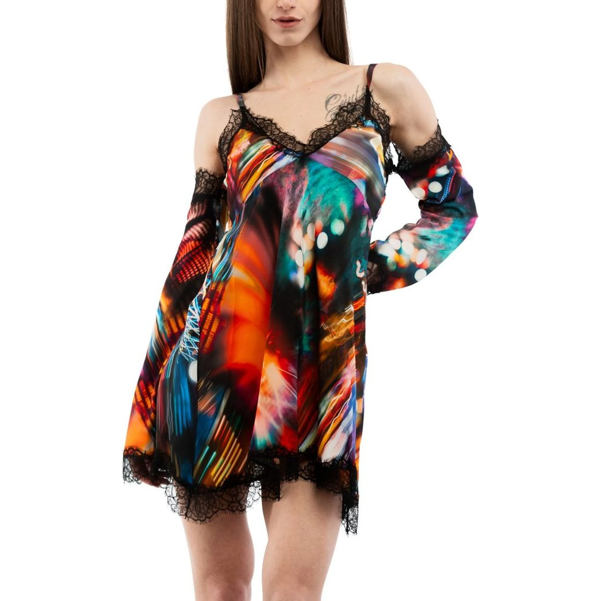 Multicolor Viscose Casual Dress