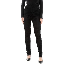 Black Viscose Casual Pants