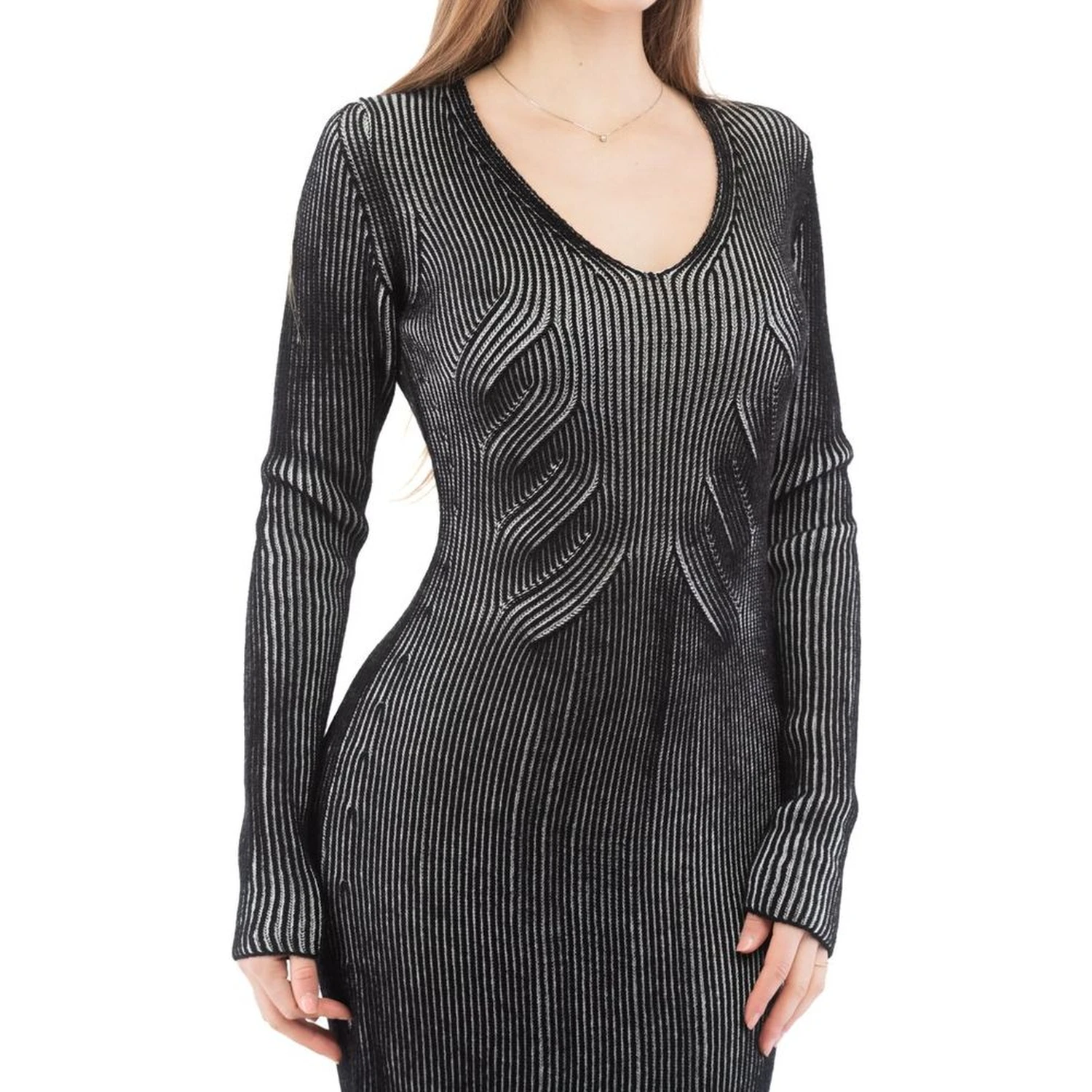 Multicolor Wool Casual Dress