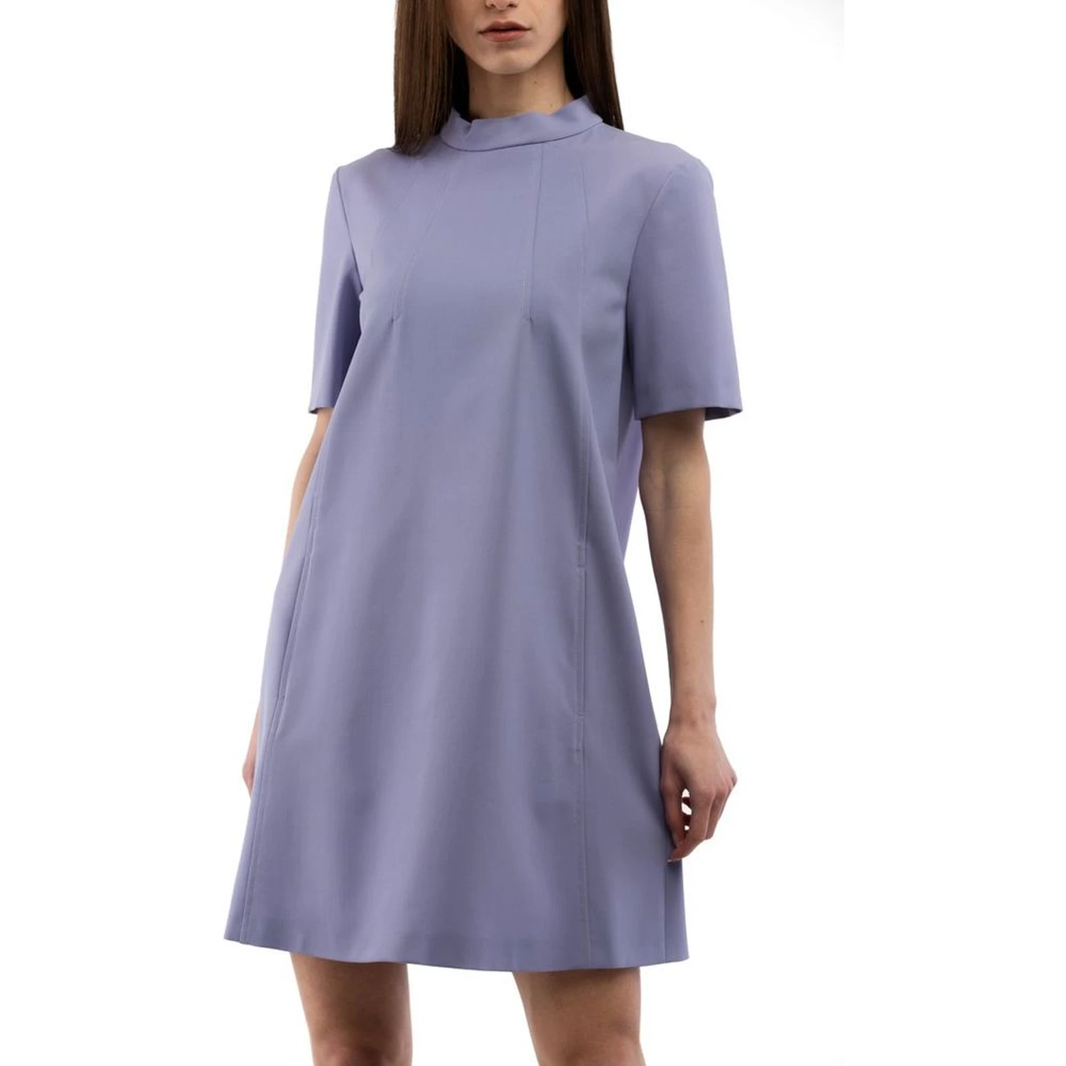 Purple Polyester Casual Dress