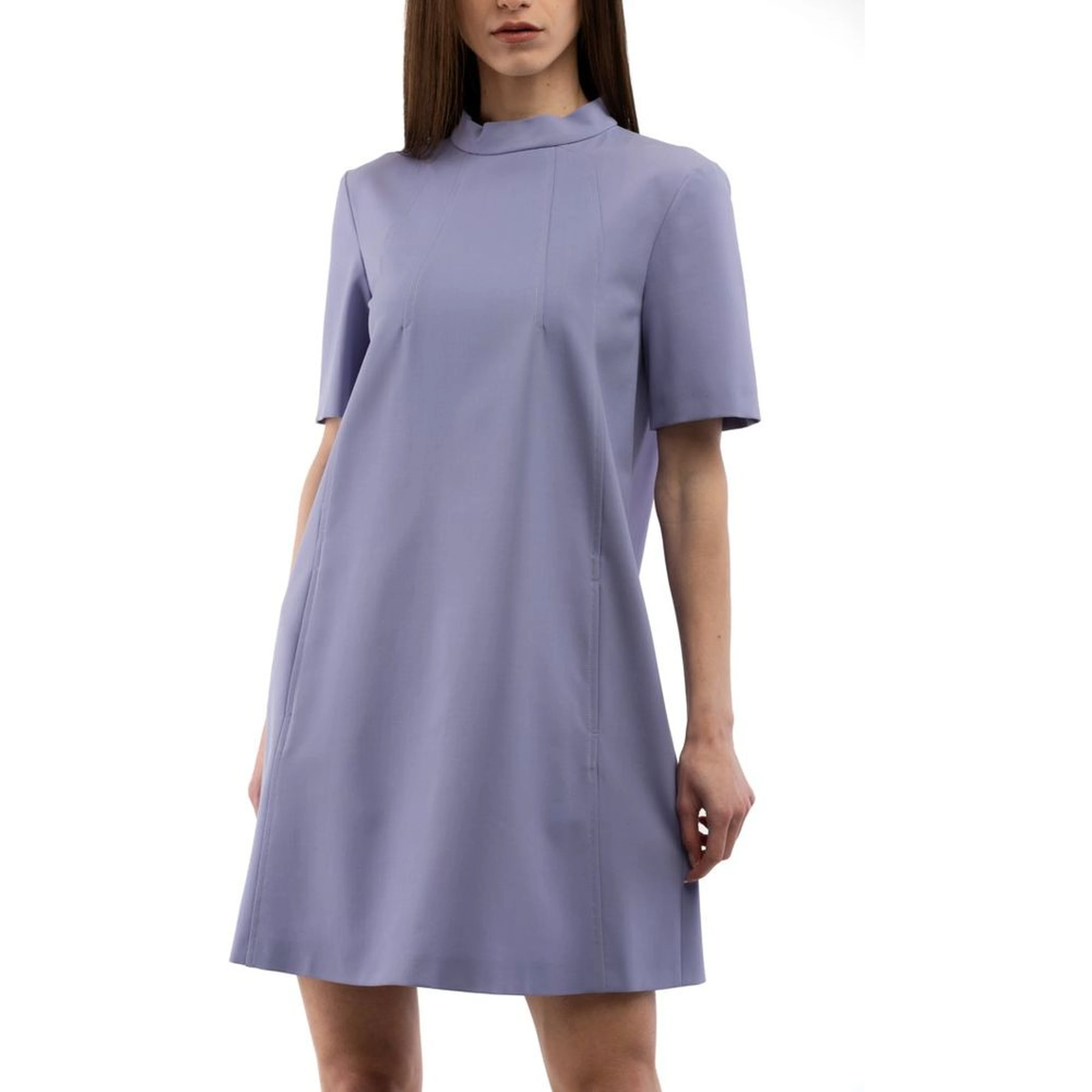 Purple Polyester Casual Dress
